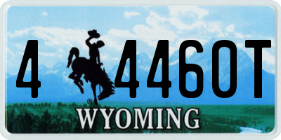 WY license plate 44460T