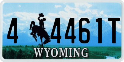 WY license plate 44461T
