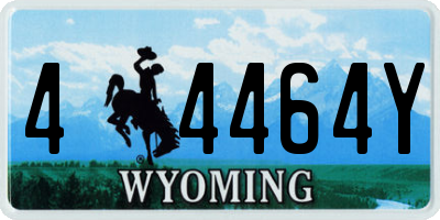 WY license plate 44464Y