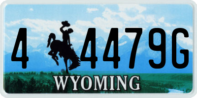 WY license plate 44479G