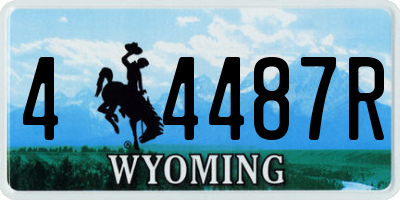 WY license plate 44487R