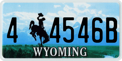 WY license plate 44546B