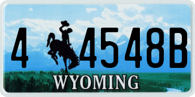 WY license plate 44548B