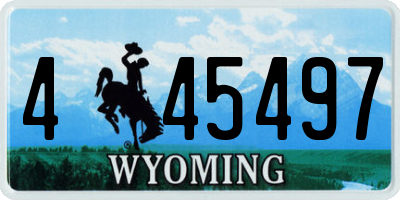WY license plate 445497