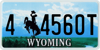 WY license plate 44560T