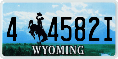 WY license plate 44582I