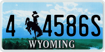 WY license plate 44586S