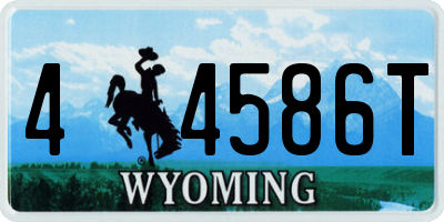 WY license plate 44586T