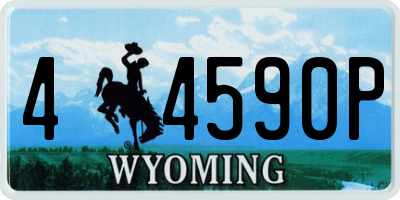 WY license plate 44590P