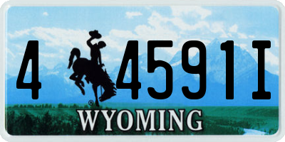 WY license plate 44591I