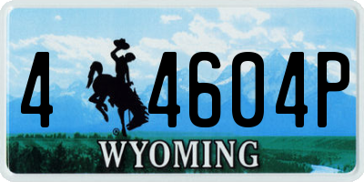 WY license plate 44604P