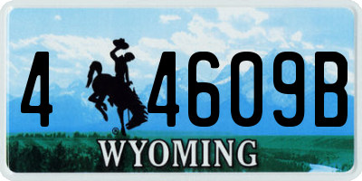 WY license plate 44609B