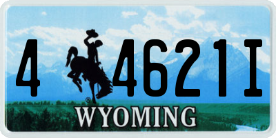 WY license plate 44621I