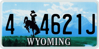 WY license plate 44621J
