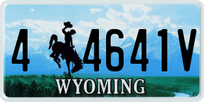 WY license plate 44641V