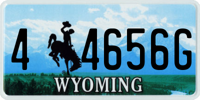 WY license plate 44656G