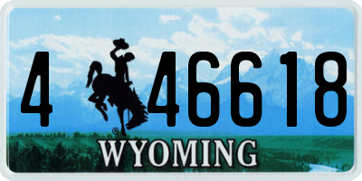 WY license plate 446618