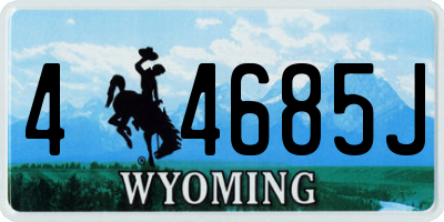 WY license plate 44685J