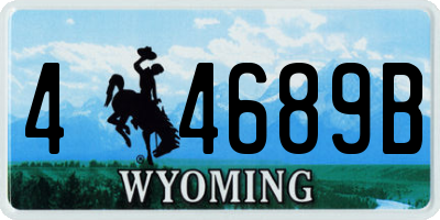 WY license plate 44689B