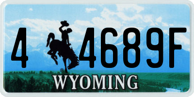 WY license plate 44689F