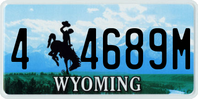 WY license plate 44689M