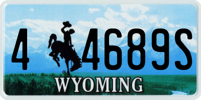 WY license plate 44689S