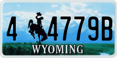 WY license plate 44779B