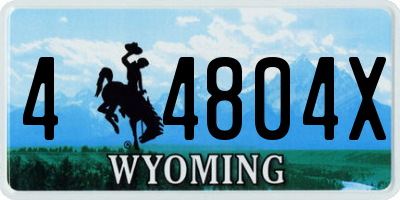 WY license plate 44804X