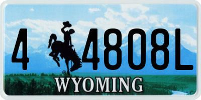 WY license plate 44808L