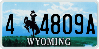 WY license plate 44809A