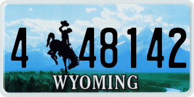 WY license plate 448142