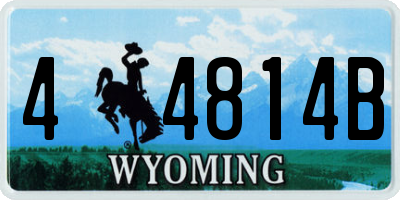 WY license plate 44814B