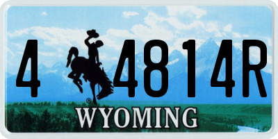 WY license plate 44814R