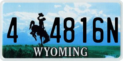 WY license plate 44816N