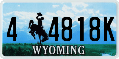 WY license plate 44818K