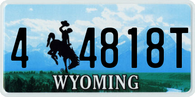 WY license plate 44818T
