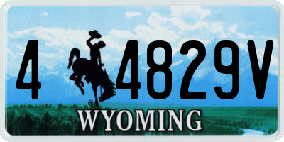 WY license plate 44829V