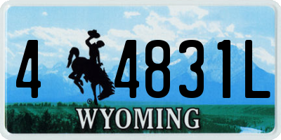 WY license plate 44831L