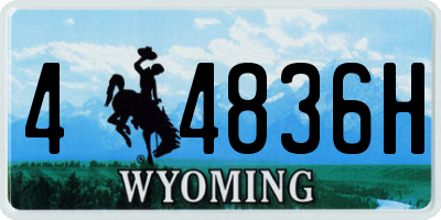 WY license plate 44836H