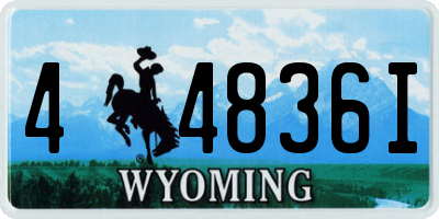 WY license plate 44836I