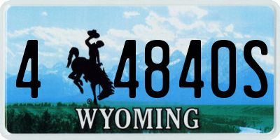 WY license plate 44840S