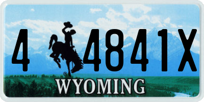 WY license plate 44841X