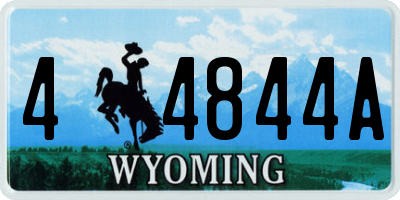 WY license plate 44844A