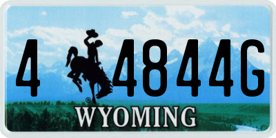 WY license plate 44844G