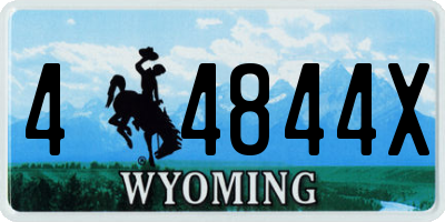 WY license plate 44844X