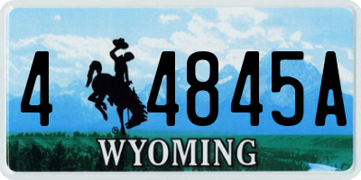 WY license plate 44845A