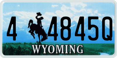 WY license plate 44845Q