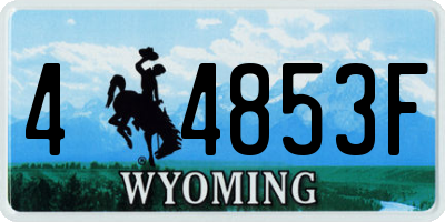WY license plate 44853F