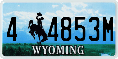 WY license plate 44853M