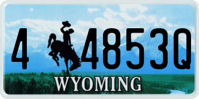 WY license plate 44853Q
